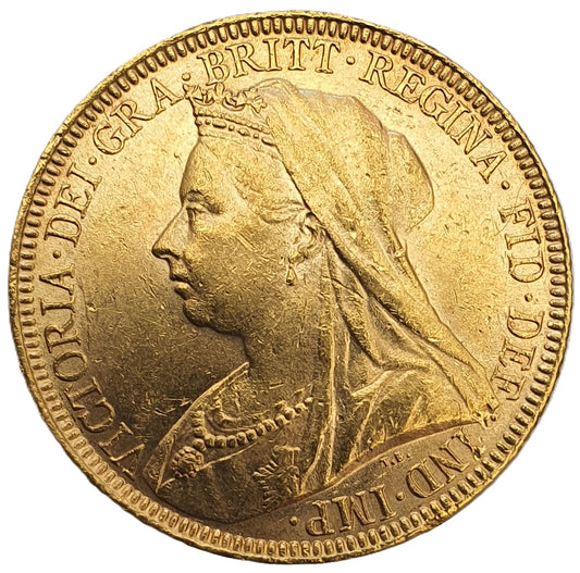 1893 Queen Victoria Widow Head Gold Sovereign (London)