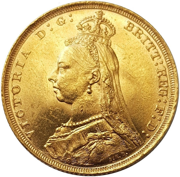 1893-S Queen Victoria Jubilee Head Gold Sovereign - NGC UNC DETAILS