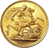 1893-S Queen Victoria Jubilee Head Gold Sovereign - NGC UNC DETAILS