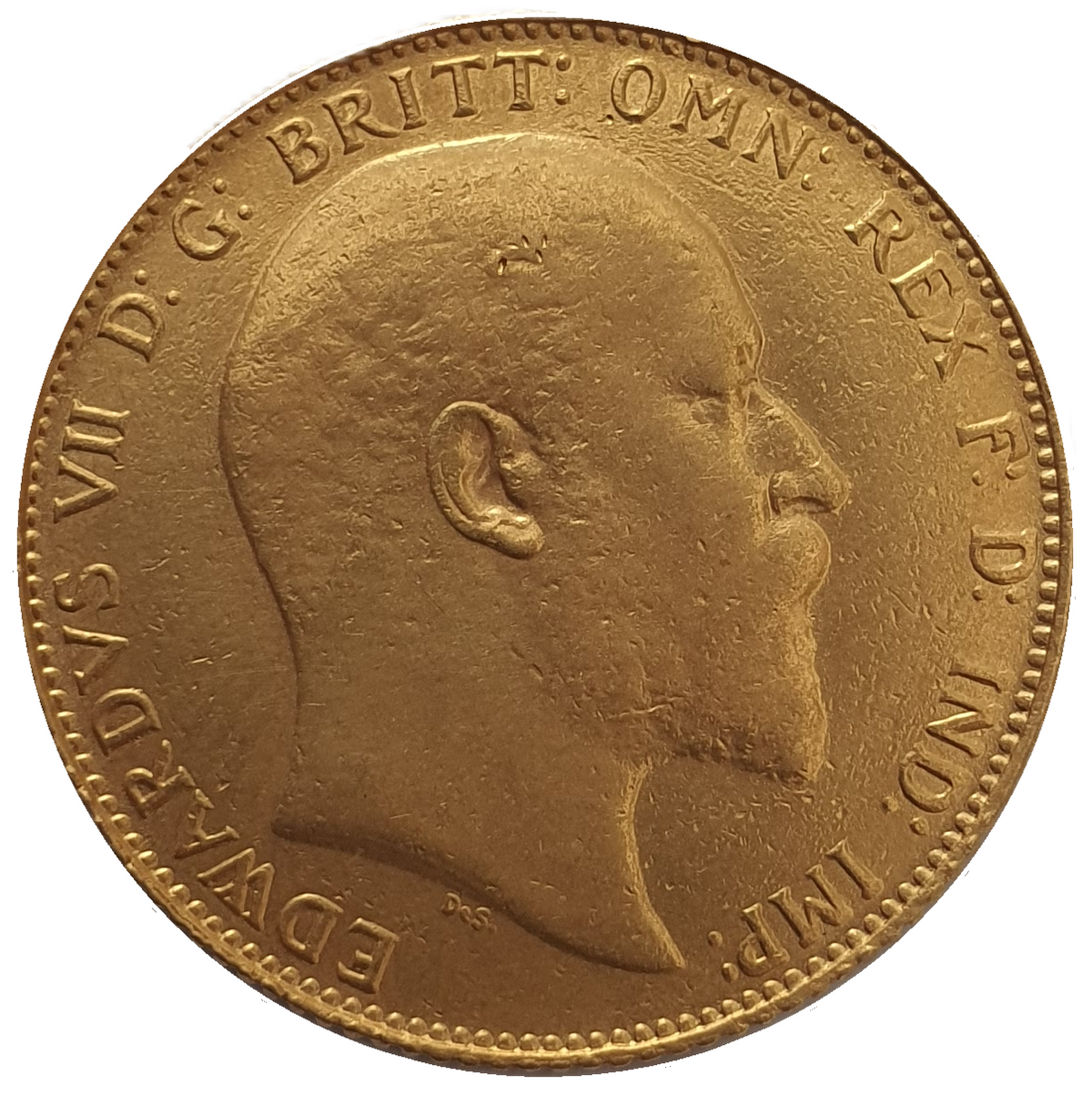 1908-C King Edward VII Satin finish Specimen Sovereign (Ottawa / Canada)