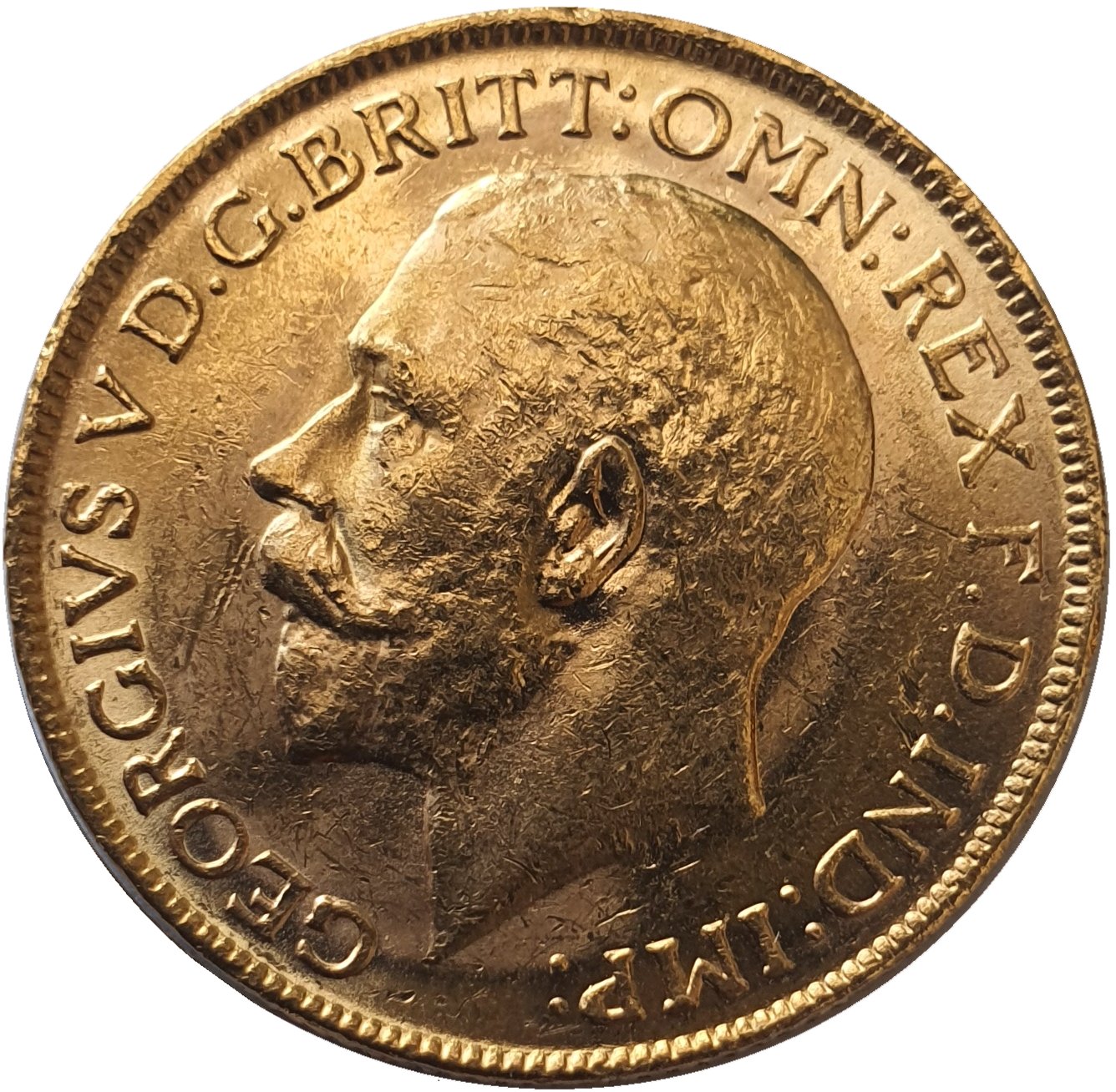 1924-M King George V Gold Sovereign (Melbourne)