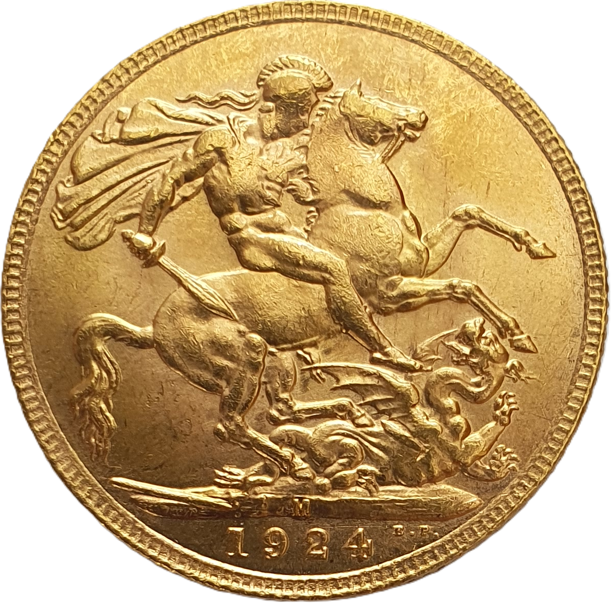 1924-M King George V Gold Sovereign (Melbourne)