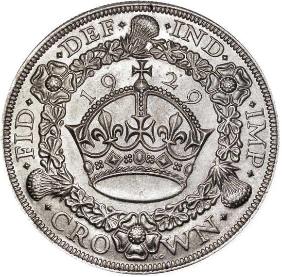 1929 George V Wreath Proof Crown - nFDC / Good Extremely Fine