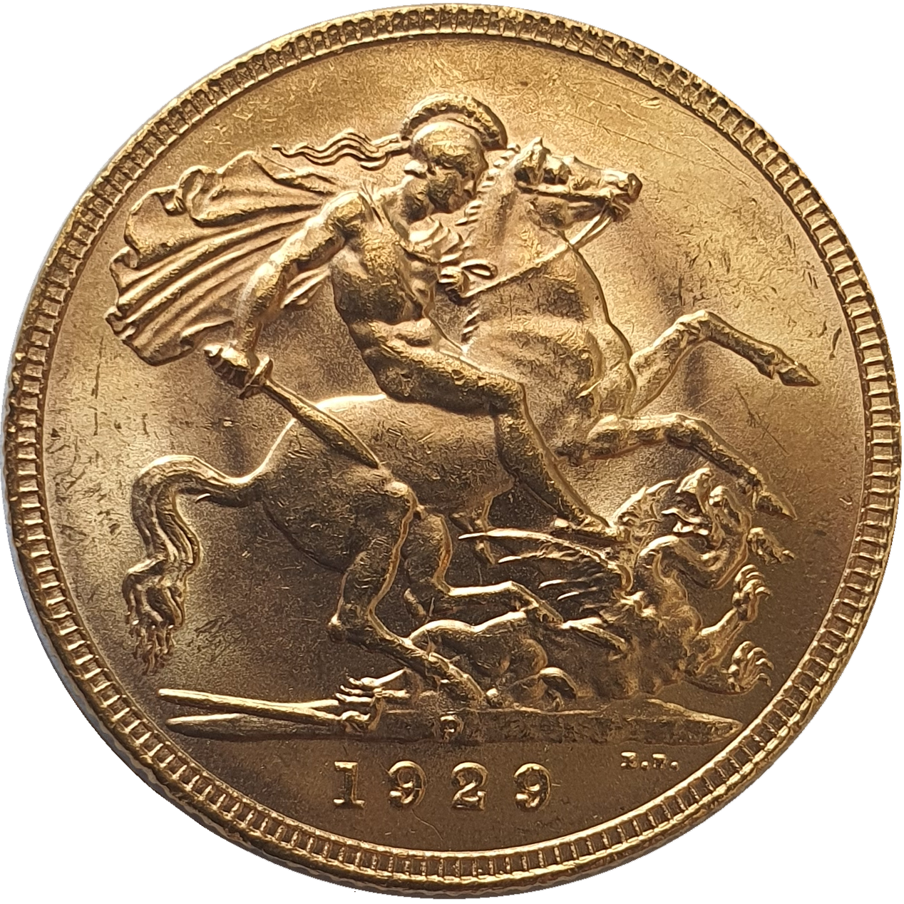 1929-P King George V Gold Sovereign (Perth)
