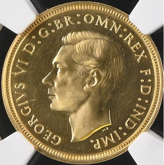 1937 King George VI Proof Specimen Half Sovereign - NGC PF64