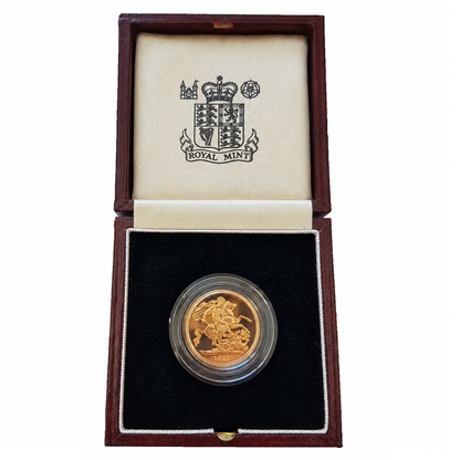 1991 Queen Elizabeth II Proof Sovereign by Raphael Maklouf - Presentation Case - NO COA