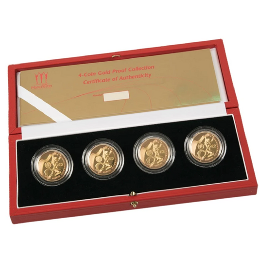 2002 Proof £2 Gold 4-Coin Set – Commonwealth Games Collection - Boxed / COA