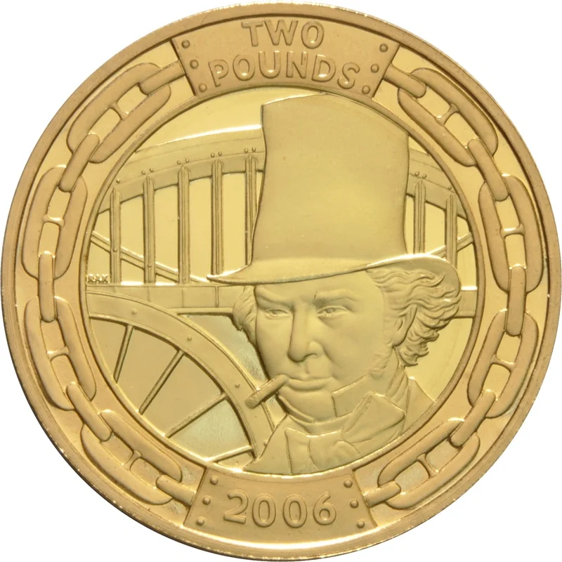 2006 Royal Mint Brunel: The Man and His Achievements £2 Gold Proof 2-Coin Set (Boxed)