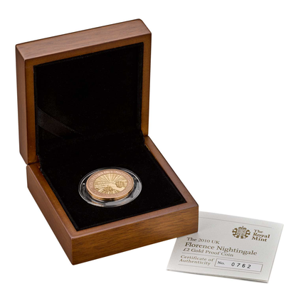 2010 Queen Elizabeth II Florence Nightingale £2 Gold Proof Coin