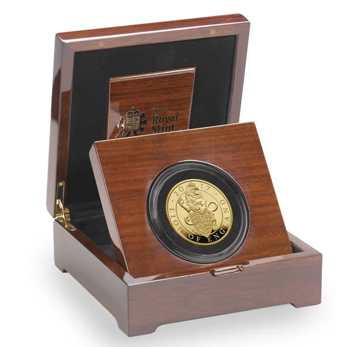 2017 Queen Elizabeth II 'Queens Beast Lion of England' 5oz 999.9 Gold Proof Coin