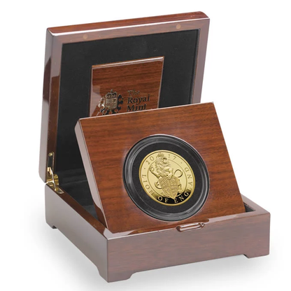 2017 Queen Elizabeth II 'Queens Beast Lion of England' 5oz 999.9 Gold Proof Coin