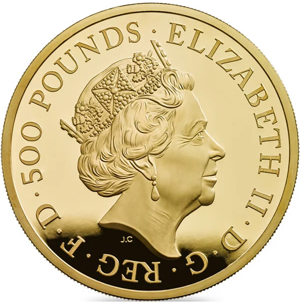 2017 Queen Elizabeth II 'Queens Beast Lion of England' 5oz 999.9 Gold Proof Coin