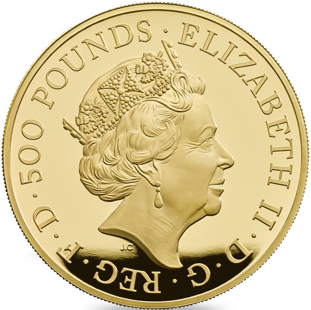 2017 Queen Elizabeth II 'Queens Beast Unicorn of Scotland' 5oz 999.9 Gold Proof Coin