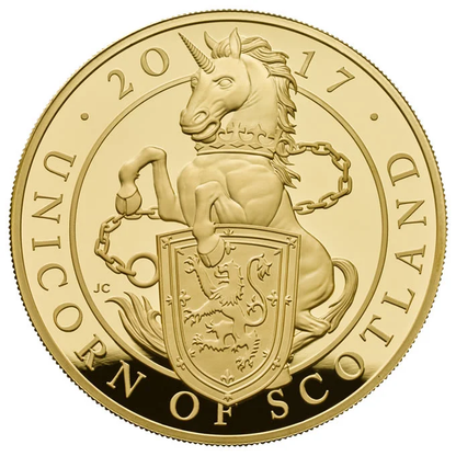 2017 Queen Elizabeth II 'Queens Beast Unicorn of Scotland' 5oz 999.9 Gold Proof Coin