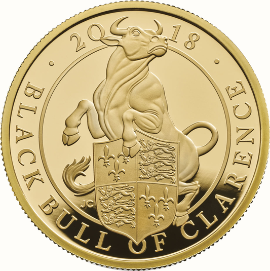 2018 Queen Elizabeth II 'Black Bull of Clarence' 1oz 999.9 Gold Proof Coin