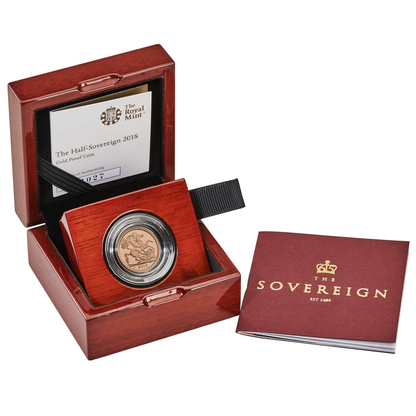 2018 Queen Elizabeth II Gold Proof Half Sovereign (Boxed with COA)