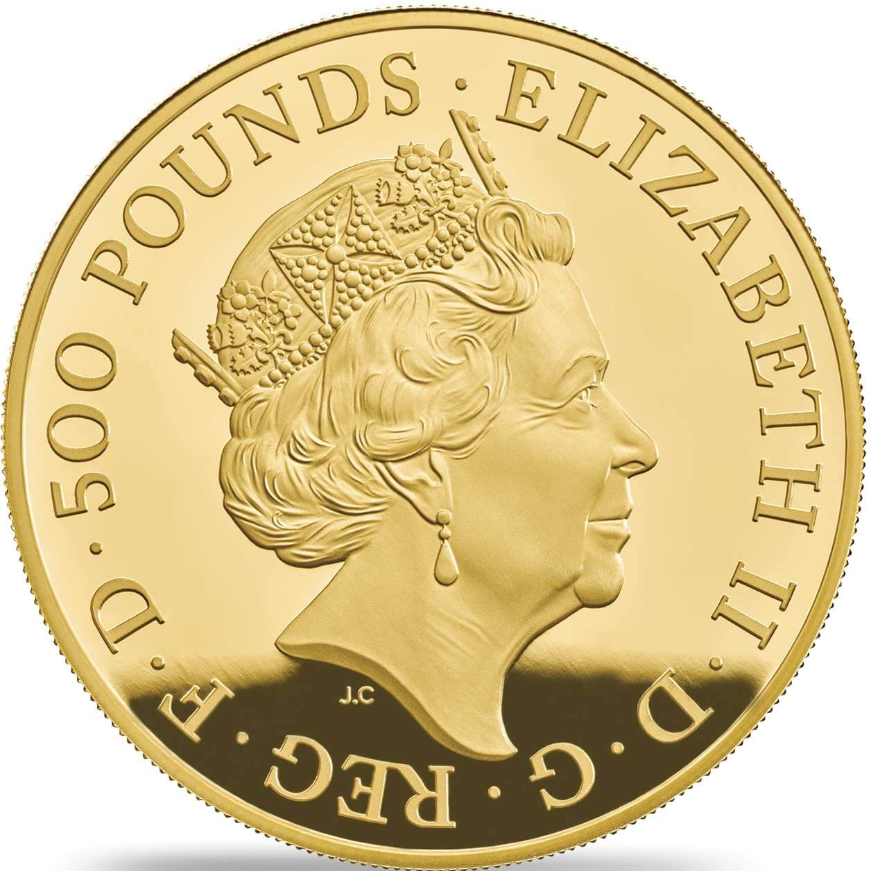 2019 Queen Elizabeth II 'Queens Beast Yale of Beaufort' 5oz 999.9 Gold Proof Coin
