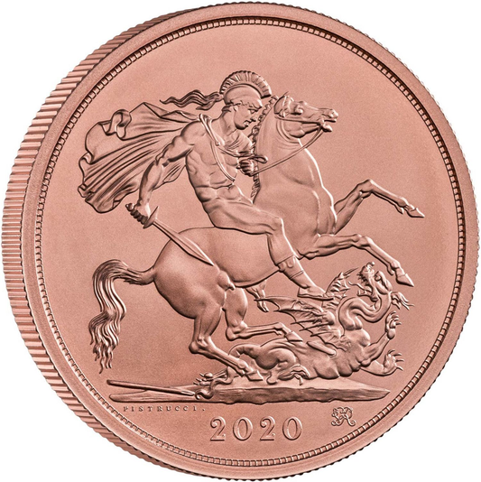 2020 Queen Elizabeth II Brilliant Uncirculated Matt Five Sovereign Piece