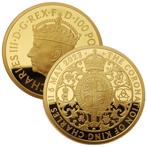 2023 King Charles III Coronation 5oz (five) 999.9 Gold Proof Coin