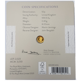 2023 King Charles III Coronation 1/40oz (fortieth) 999.9 Gold Proof Coin