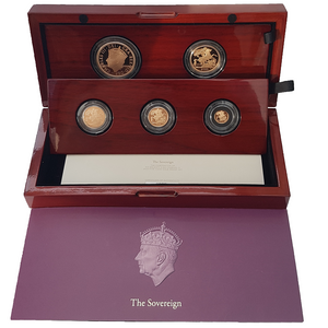 2023 King Charles III 'Crowned Portrait' 5 Coin Sovereign set