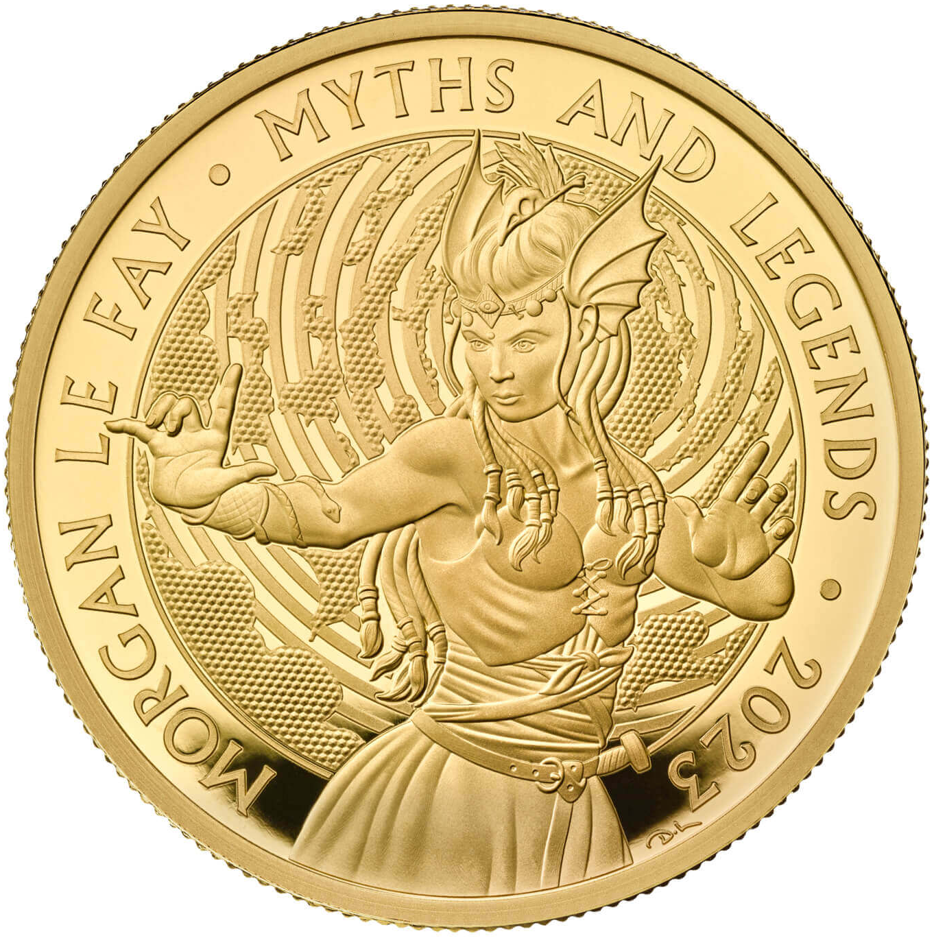 2023 King Charles III 'Myths and Legends Morgan Le Fay' 1oz 999.9 Gold Proof Coin