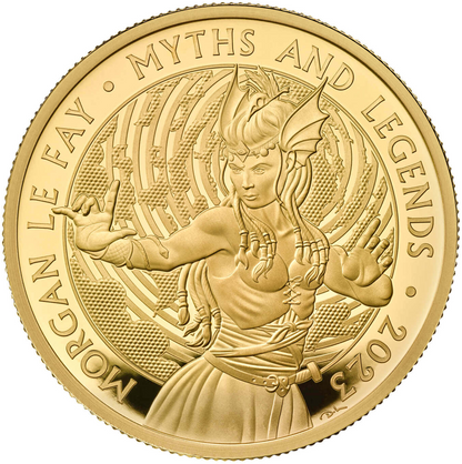 2023 King Charles III 'Myths and Legends Morgan Le Fay' 1oz 999.9 Gold Proof Coin