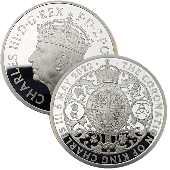 2023 King Charles III Coronation 1kg (kilo) 999.9 Silver Proof Coin