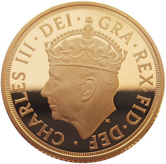 2023 King Charles III 'Crowned Portrait' Proof Piedfort Sovereign