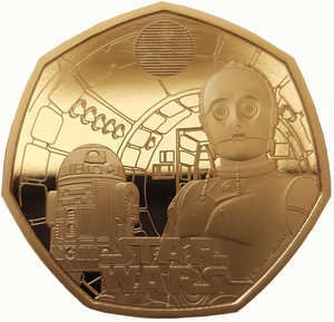 2023 King Charles III 'Star Wars R2-D2 - C-3PO'  50P Gold Proof