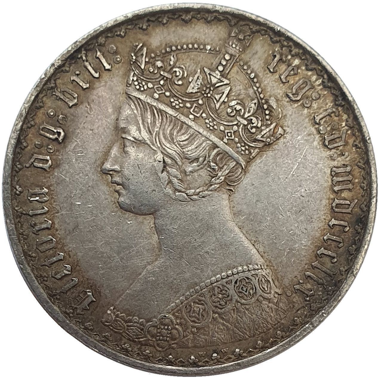 1859 Queen Victoria Florin, MDCCCLIX