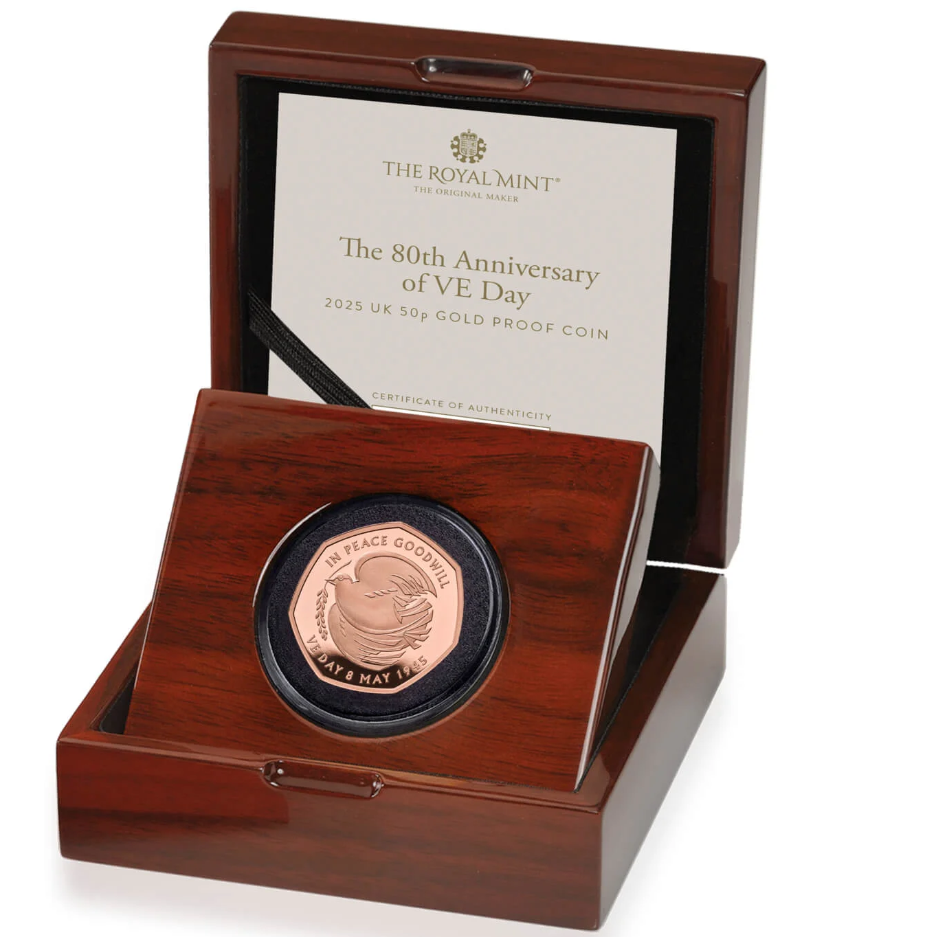 2025 King Charles III '80th Anniversary of VE Day' Gold Proof 50P