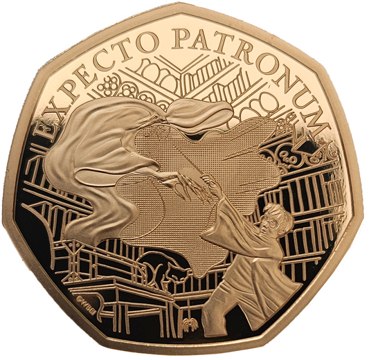 2025 King Charles III 'Harry Potter Patronus' Gold Proof 50P