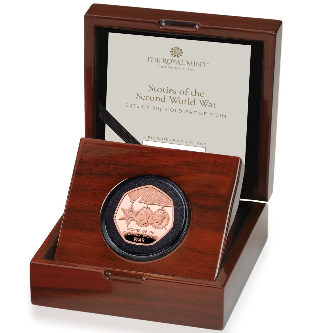 2025 King Charles III 'Stories of the Second World War' Gold Proof 50P