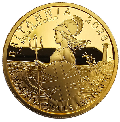 2026 Britannia One Ounce (£100) 999.9 Gold Proof Coin