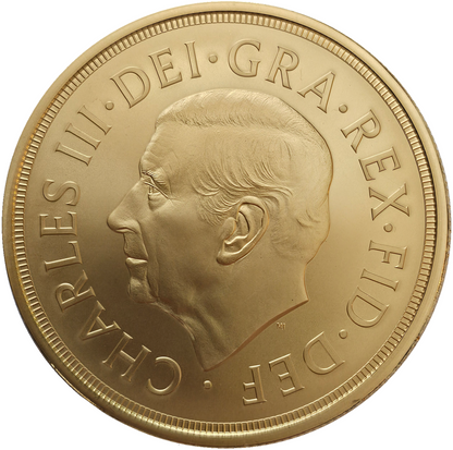 2026 King Charles III First Year of the 'Yellow Gold' Brilliant Uncirculated 5 Sovereign Piece