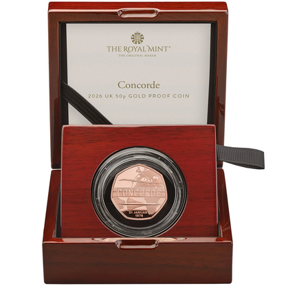 2026 Concorde 50th Anniversary Gold Proof 50P - 125 issue Limit