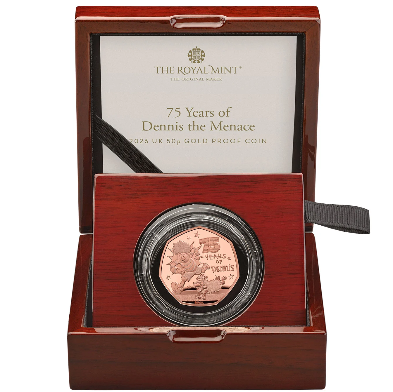 2026 75 Years of Dennis the Menace Gold Proof 50P - 100 issue Limit