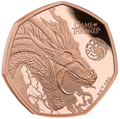 2026 Game of Thrones (Fire) Gold Proof 50P - 100 issue Limit