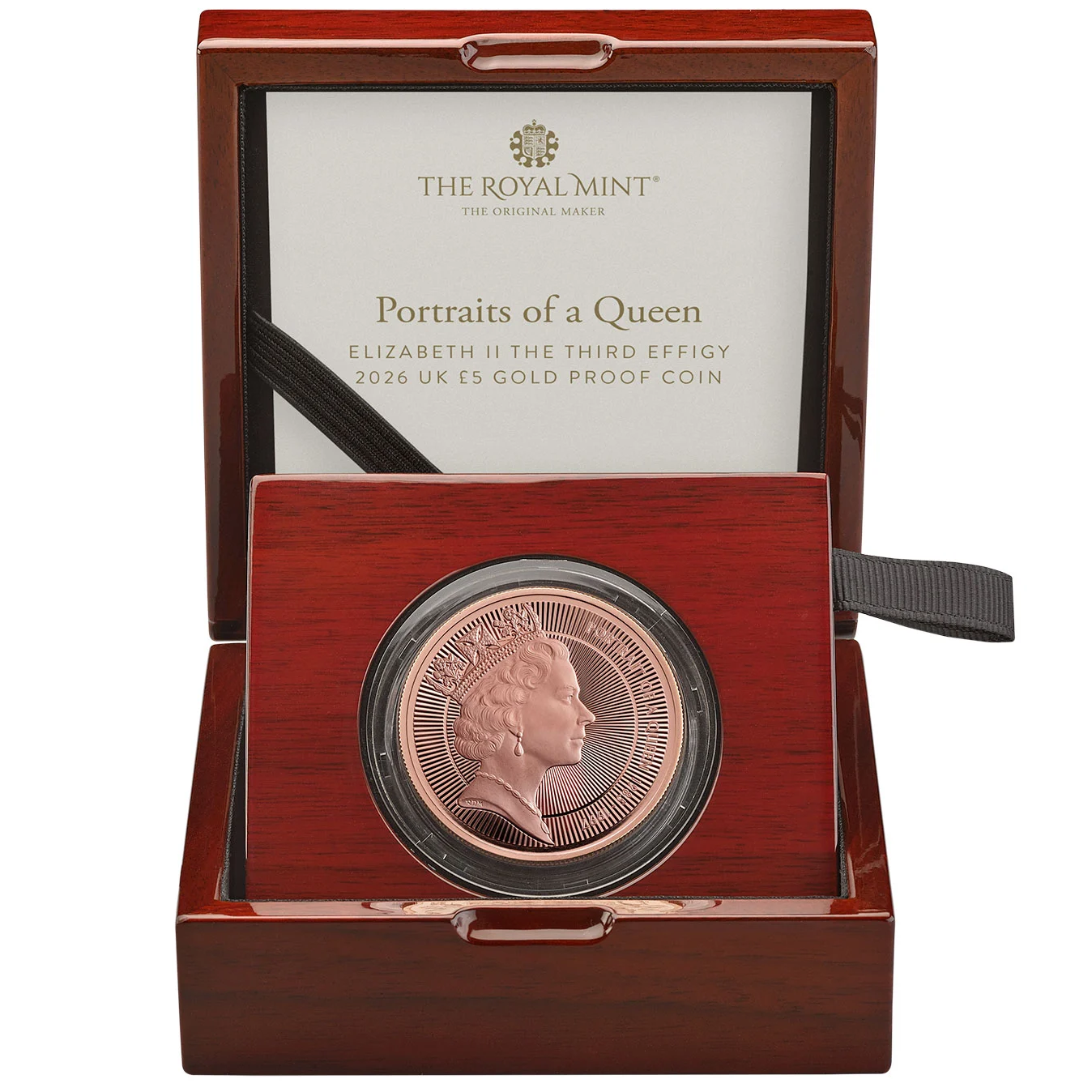 2026 Portraits of a Queen - Elizabeth II The Third Effigy £5 Crown Gold Proof