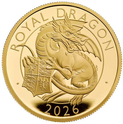 2026 King Charles III Tudor Beasts 'The Royal Dragon' 1oz 999.9 Gold Proof Coin