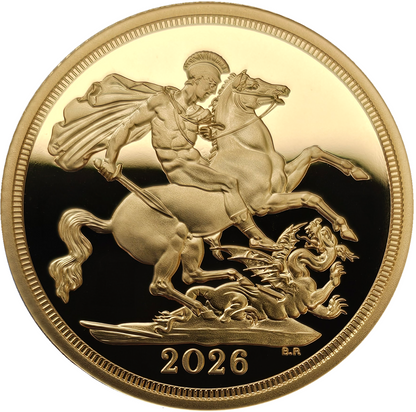 2026 King Charles III First Year of the 'Yellow Gold' Proof 5 Coin Sovereign Set
