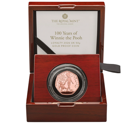 2026 100 Years of Winnie the Pooh - Loyalty Gold Proof 50P - 100 issue Limit