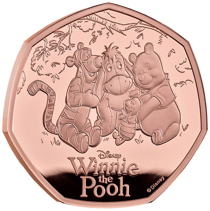 2026 100 Years of Winnie the Pooh - Friendship Gold Proof 50P - 100 issue Limit