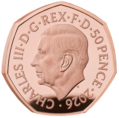 2026 100 Years of the British Grand Prix Gold Proof 50P - 100 issue Limit