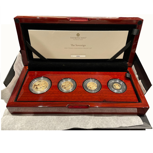 2021 Queen Elizabeth II 4 Coin '95th Birthday' Gold Proof Sovereign Set
