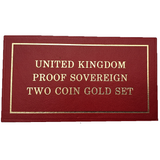 Royal Mint Red Leatherette Case with Screw Type Capsule for 2 Sovereigns