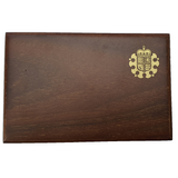 Royal Mint Wooden Case with Screw Type Capsules for 2 Sovereigns