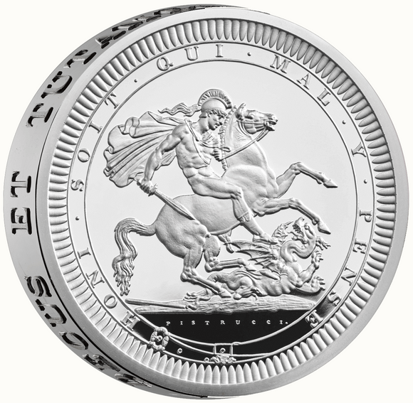 2024 Great Engravers 'Benedetto Pistrucci' St George & Dragon 10oz (Ten) Silver Proof Coin