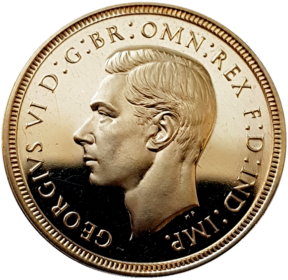 1937 King George VI Proof Specimen Full Sovereign - FDC